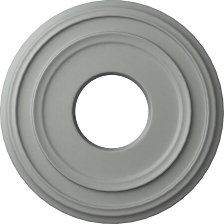 Ekena Millwork Classic Ceiling Medallion (Fits Canopies up to 7 1/4"), 12 3/8"OD x 4"ID x 1 1/8"P, Primed White CM12CL